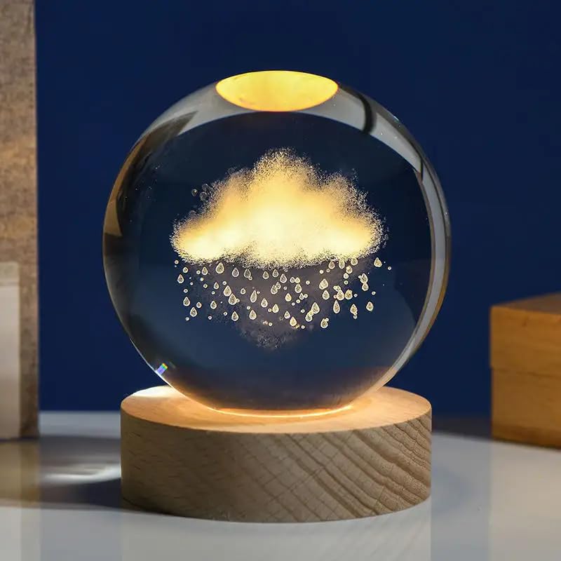 3D Galaxy Crystal Ball Night Lamp – A Universe of Light