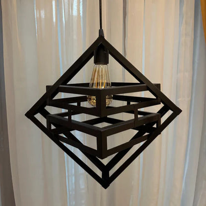 Spade Shape Doremon Shape Black Metal Pendant Hanging Light