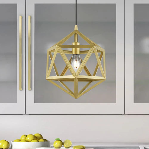 Hexagon Hanging Light Lamp Holder