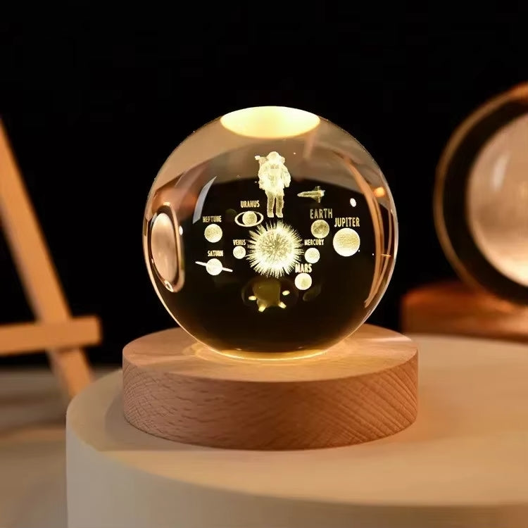3D Galaxy Crystal Ball Night Lamp – A Universe of Light