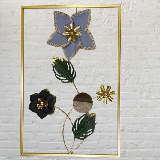 Metal Floral Wall Hanging Piece