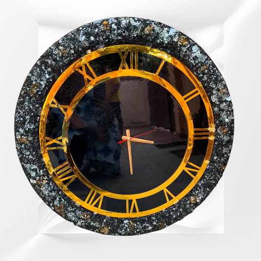 Luxury Handmade Epoxy Resin Wall Clock – A Statement Piece for Any Space