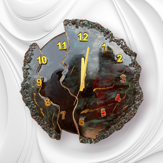 Stylish Resin Art Wall Clock – Elevate Your Home with Modern Elegance