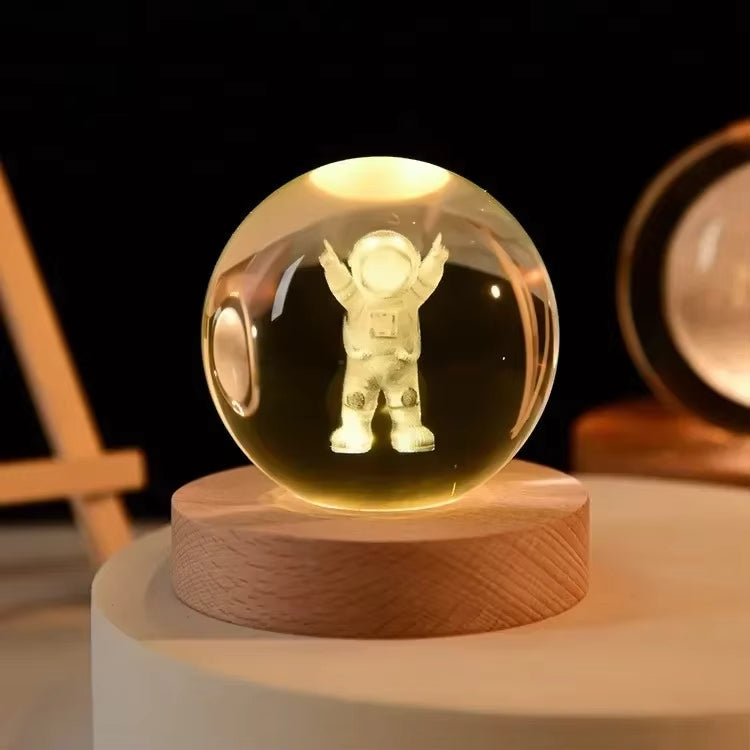 3D Galaxy Crystal Ball Night Lamp – A Universe of Light