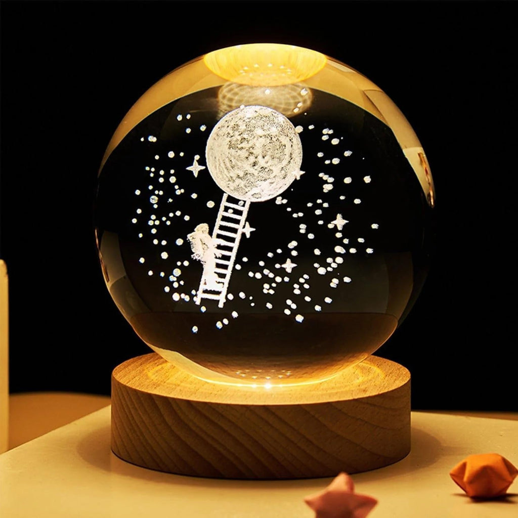 3D Galaxy Crystal Ball Night Lamp – A Universe of Light
