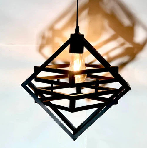 Spade Shape Doremon Shape Black Metal Pendant Hanging Light